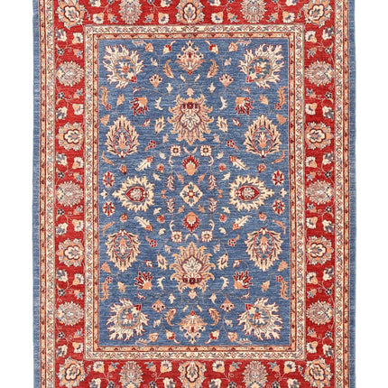 Ziegler 5' 8" X 7' 9" Hand Knotted Wool Rug 5' 8" X 7' 9" (173 X 236) / Blue / Wool