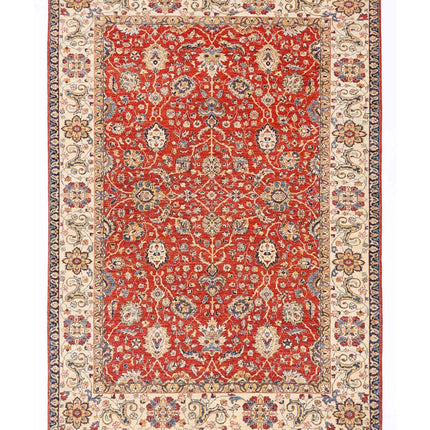 Ziegler 6' 9" X 9' 7" Hand Knotted Wool Rug 6' 9" X 9' 7" (206 X 292) / Red / Wool
