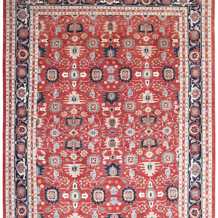 Ziegler 17' 8" X 25' 9" Hand Knotted Wool Rug 17' 8" X 25' 9" (539 X 785) / Red / Wool