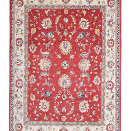 Ziegler 9' 7" X 13' 7" Hand Knotted Wool Rug 9' 7" X 13' 7" (292 X 414) / Red / Wool