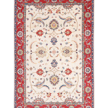Ziegler 6' 5" X 10' 2" Hand Knotted Wool Rug 6' 5" X 10' 2" (196 X 310) / Ivory / Wool