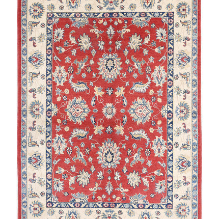 Ziegler 4' 9" X 6' 9" Hand Knotted Wool Rug 4' 9" X 6' 9" (145 X 206) / Red / Wool