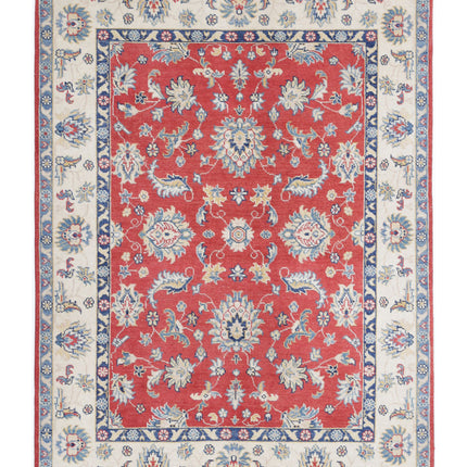 Ziegler 4' 9" X 6' 8" Hand Knotted Wool Rug 4' 9" X 6' 8" (145 X 203) / Red / Wool