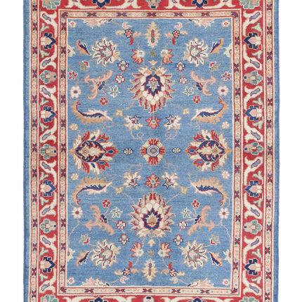 Ziegler 4' 1" X 5' 11" Hand Knotted Wool Rug 4' 1" X 5' 11" (124 X 180) / Blue / Wool