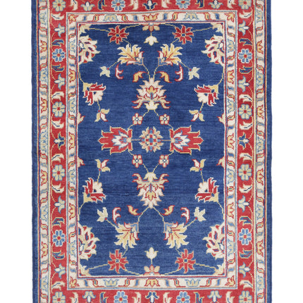 Ziegler 3' 4" X 4' 11" Hand Knotted Wool Rug 3' 4" X 4' 11" (101 X 150) / Blue / Wool
