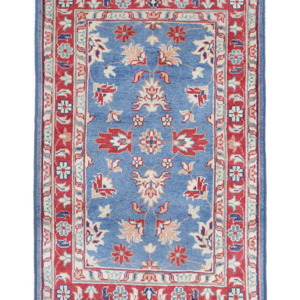 Ziegler 3' 0" X 4' 9" Hand Knotted Wool Rug 3' 0" X 4' 9" (91 X 145) / Blue / Wool