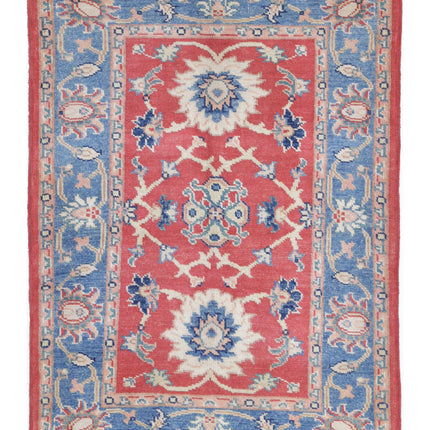 Ziegler 3' 1" X 4' 2" Hand Knotted Wool Rug 3' 1" X 4' 2" (94 X 127) / Red / Wool