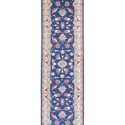 Ziegler 2' 5" X 9' 5" Hand Knotted Wool Rug 2' 5" X 9' 5" (74 X 287) / Blue / Wool