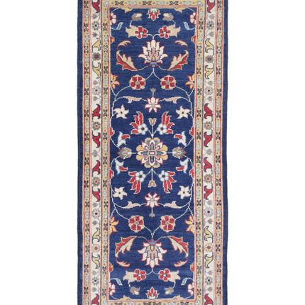 Ziegler 2' 6" X 6' 5" Hand Knotted Wool Rug 2' 6" X 6' 5" (76 X 196) / Blue / Wool