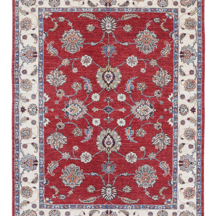 Ziegler 5' 0" X 6' 7" Hand Knotted Wool Rug 5' 0" X 6' 7" (152 X 201) / Red / Wool