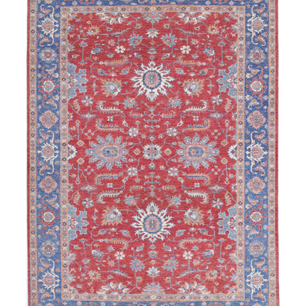 Ziegler 6' 8" X 9' 10" Hand Knotted Wool Rug 6' 8" X 9' 10" (203 X 300) / Red / Wool