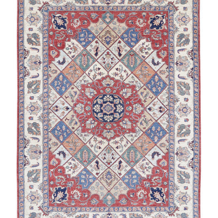 Ziegler 6' 7" X 9' 3" Hand Knotted Wool Rug 6' 7" X 9' 3" (201 X 282) / Red / Wool