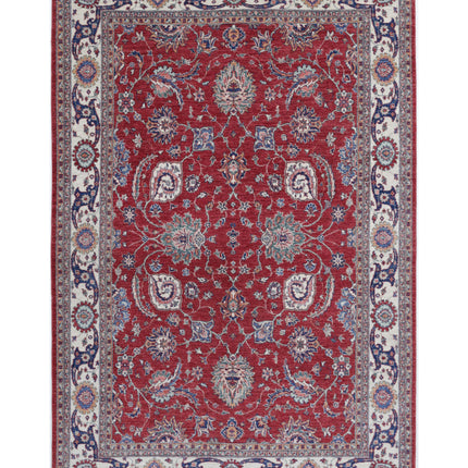 Ziegler 6' 3" X 9' 9" Hand Knotted Wool Rug 6' 3" X 9' 9" (191 X 297) / Red / Wool