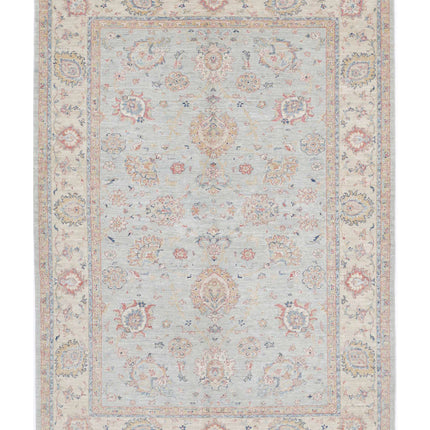 Ziegler 5' 7" X 7' 9" Hand Knotted Wool Rug 5' 7" X 7' 9" (170 X 236) / Blue / Wool