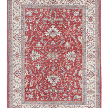 Ziegler 5' 8" X 7' 9" Hand Knotted Wool Rug 5' 8" X 7' 9" (173 X 236) / Red / Wool