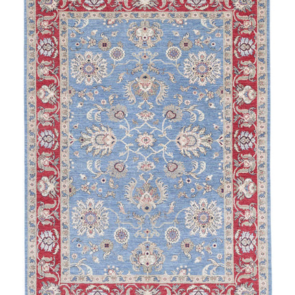 Ziegler 5' 7" X 7' 9" Hand Knotted Wool Rug 5' 7" X 7' 9" (170 X 236) / Blue / Wool