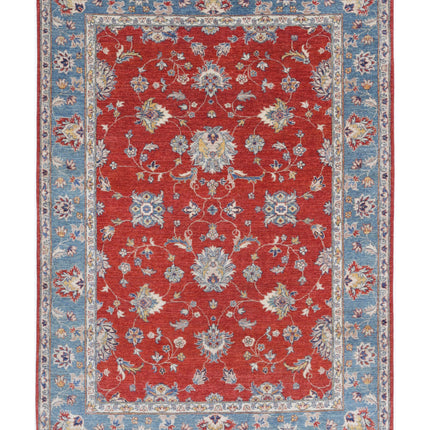 Ziegler 5' 5" X 7' 10" Hand Knotted Wool Rug 5' 5" X 7' 10" (165 X 239) / Red / Wool
