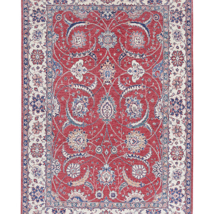 Ziegler 5' 4" X 8' 0" Hand Knotted Wool Rug 5' 4" X 8' 0" (162 X 244) / Red / Wool