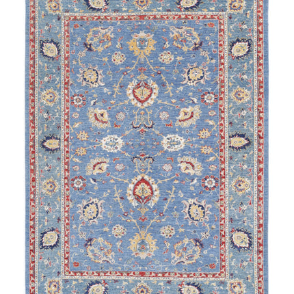 Ziegler 5' 7" X 7' 10" Hand Knotted Wool Rug 5' 7" X 7' 10" (170 X 239) / Blue / Wool