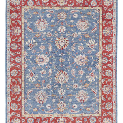 Ziegler 5' 1" X 6' 5" Hand Knotted Wool Rug 5' 1" X 6' 5" (155 X 196) / Blue / Wool