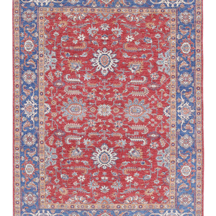 Ziegler 4' 9" X 6' 7" Hand Knotted Wool Rug 4' 9" X 6' 7" (145 X 201) / Red / Wool