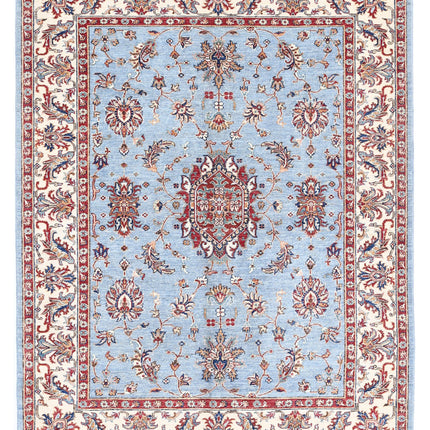 Ziegler 5' 0" X 6' 4" Hand Knotted Wool Rug 5' 0" X 6' 4" (152 X 193) / Blue / Wool