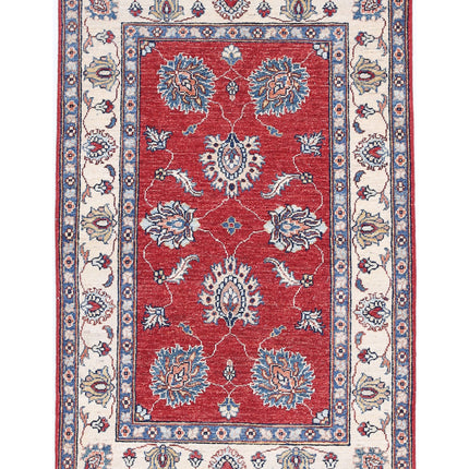 Ziegler 2' 9" X 4' 3" Hand Knotted Wool Rug 2' 9" X 4' 3" (84 X 130) / Red / Wool