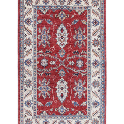Ziegler 3' 1" X 4' 11" Hand Knotted Wool Rug 3' 1" X 4' 11" (94 X 150) / Red / Wool