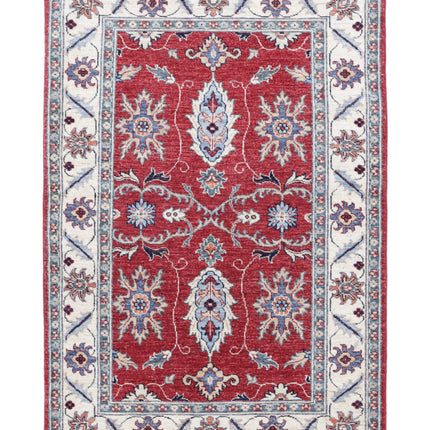 Ziegler 3' 1" X 4' 8" Hand Knotted Wool Rug 3' 1" X 4' 8" (94 X 142) / Red / Wool