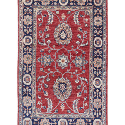 Ziegler 3' 1" X 5' 2" Hand Knotted Wool Rug 3' 1" X 5' 2" (94 X 158) / Red / Wool
