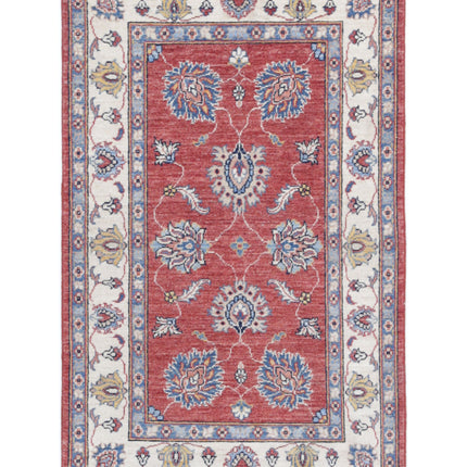 Ziegler 2' 6" X 4' 0" Hand Knotted Wool Rug 2' 6" X 4' 0" (76 X 122) / Red / Wool