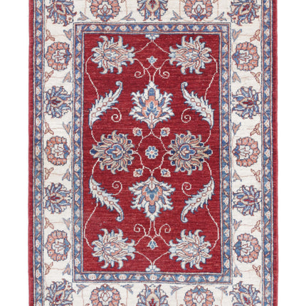 Ziegler 2' 9" X 4' 0" Hand Knotted Wool Rug 2' 9" X 4' 0" (84 X 122) / Red / Wool