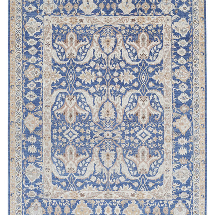 Ziegler 7' 10" X 9' 9" Hand Knotted Wool Rug 7' 10" X 9' 9" (239 X 297) / Blue / Wool