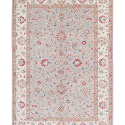 Ziegler 6' 6" X 9' 5" Hand Knotted Wool Rug 6' 6" X 9' 5" (198 X 287) / Grey / Wool