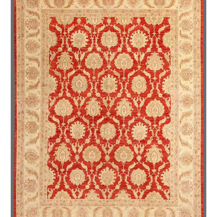 Ziegler 9' 7" X 12' 7" Hand Knotted Wool Rug 9' 7" X 12' 7" (292 X 383) / Red / Wool