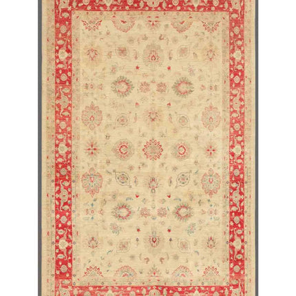 Ziegler 8' 1" X 12' 3" Hand Knotted Wool Rug 8' 1" X 12' 3" (246 X 373) / Ivory / Wool