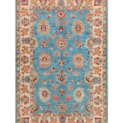 Ziegler 4' 11" X 7' 5" Hand Knotted Wool Rug 4' 11" X 7' 5" (150 X 226) / Blue / Wool