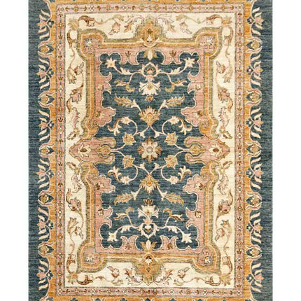 Ziegler 4' 9" X 6' 10" Hand Knotted Wool Rug 4' 9" X 6' 10" (145 X 208) / Grey / Wool