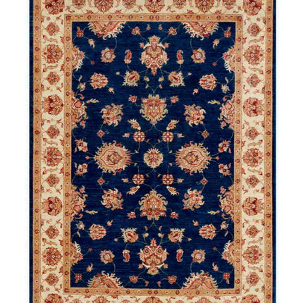 Ziegler 5' 7" X 7' 10" Hand Knotted Wool Rug 5' 7" X 7' 10" (170 X 239) / Blue / Wool