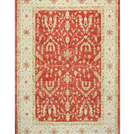 Ziegler 5' 7" X 7' 11" Hand Knotted Wool Rug 5' 7" X 7' 11" (170 X 241) / Red / Wool