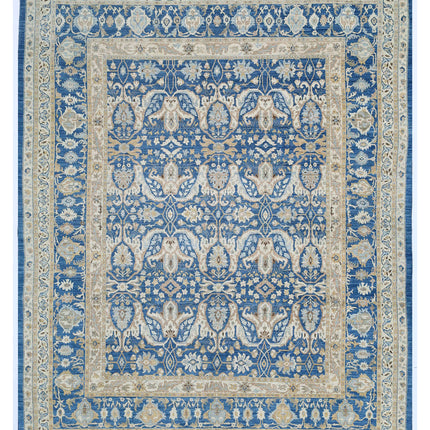 Ziegler 11' 7" X 14' 7" Hand Knotted Wool Rug 11' 7" X 14' 7" (353 X 444) / Blue / Wool