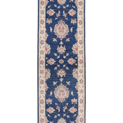 Ziegler 2' 8" X 8' 2" Hand Knotted Wool Rug 2' 8" X 8' 2" (81 X 249) / Blue / Wool
