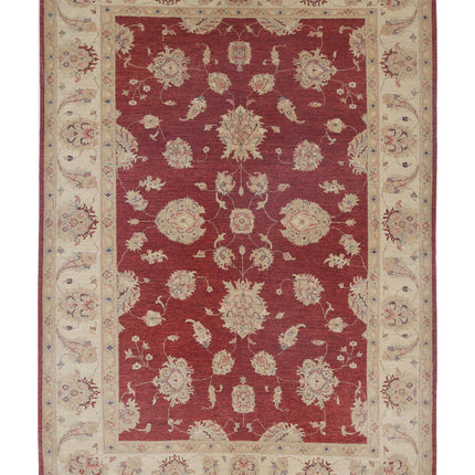 Ziegler 6' 7" X 9' 4" Hand Knotted Wool Rug 6' 7" X 9' 4" (201 X 284) / Red / Wool