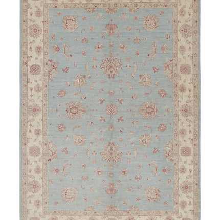 Ziegler 6' 9" X 9' 8" Hand Knotted Wool Rug 6' 9" X 9' 8" (206 X 295) / Blue / Wool