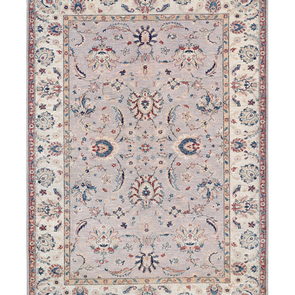 Ziegler 6' 6" X 9' 4" Hand Knotted Wool Rug 6' 6" X 9' 4" (198 X 284) / Grey / Wool