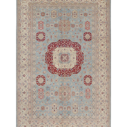 Ziegler 6' 4" X 10' 0" Hand Knotted Wool Rug 6' 4" X 10' 0" (193 X 305) / Blue / Wool