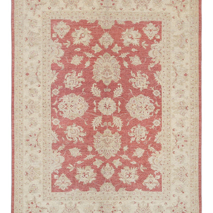 Ziegler 5' 7" X 7' 5" Hand Knotted Wool Rug 5' 7" X 7' 5" (170 X 226) / Red / Wool