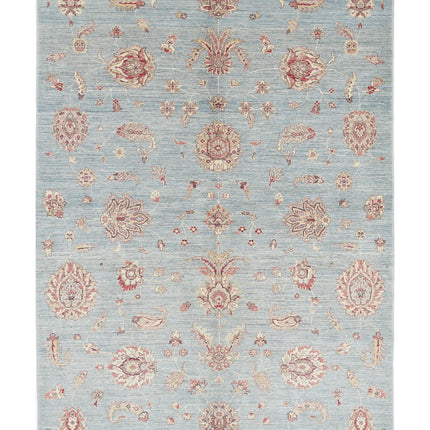 Ziegler 5' 5" X 8' 0" Hand Knotted Wool Rug 5' 5" X 8' 0" (165 X 244) / Blue / Wool