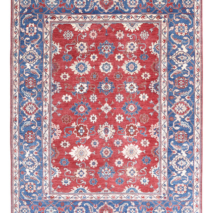 Ziegler 8' 10" X 11' 7" Hand Knotted Wool Rug 8' 10" X 11' 7" (269 X 353) / Red / Wool