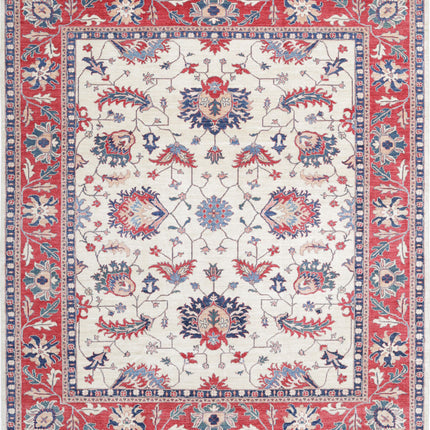 Ziegler 8' 1" X 9' 1" Hand Knotted Wool Rug 8' 1" X 9' 1" (246 X 277) / Ivory / Wool